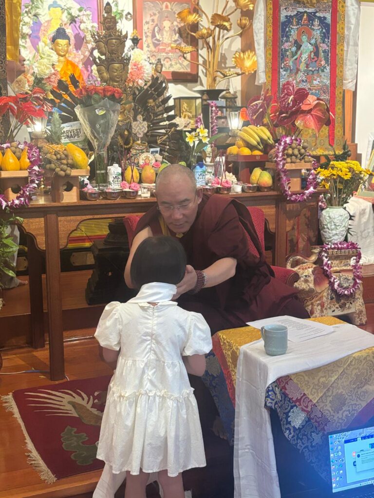 Blessings at Nechung Dorje Drayang Ling on Big Island, Hawaii, USA 2025