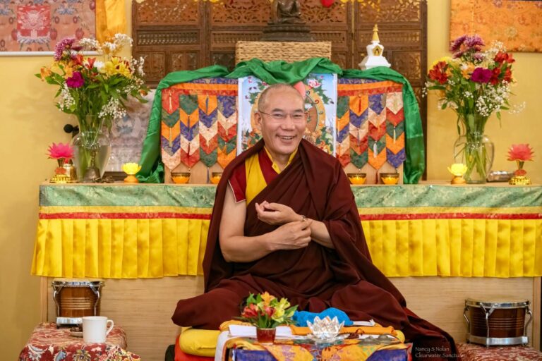 Chamtrul Rinpoche during teaching on How to be at Ease and Relax with Meditation on the Nature of Mind, Clearwater Sanctuary in Covington, LA U.S.A, 2025