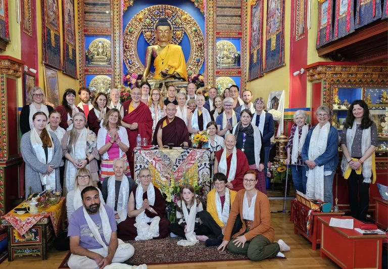 Group Photo after Meditation on the Selflessness of Phenomena, Palpung Changchub Dargyeling, Brynmawr 2024