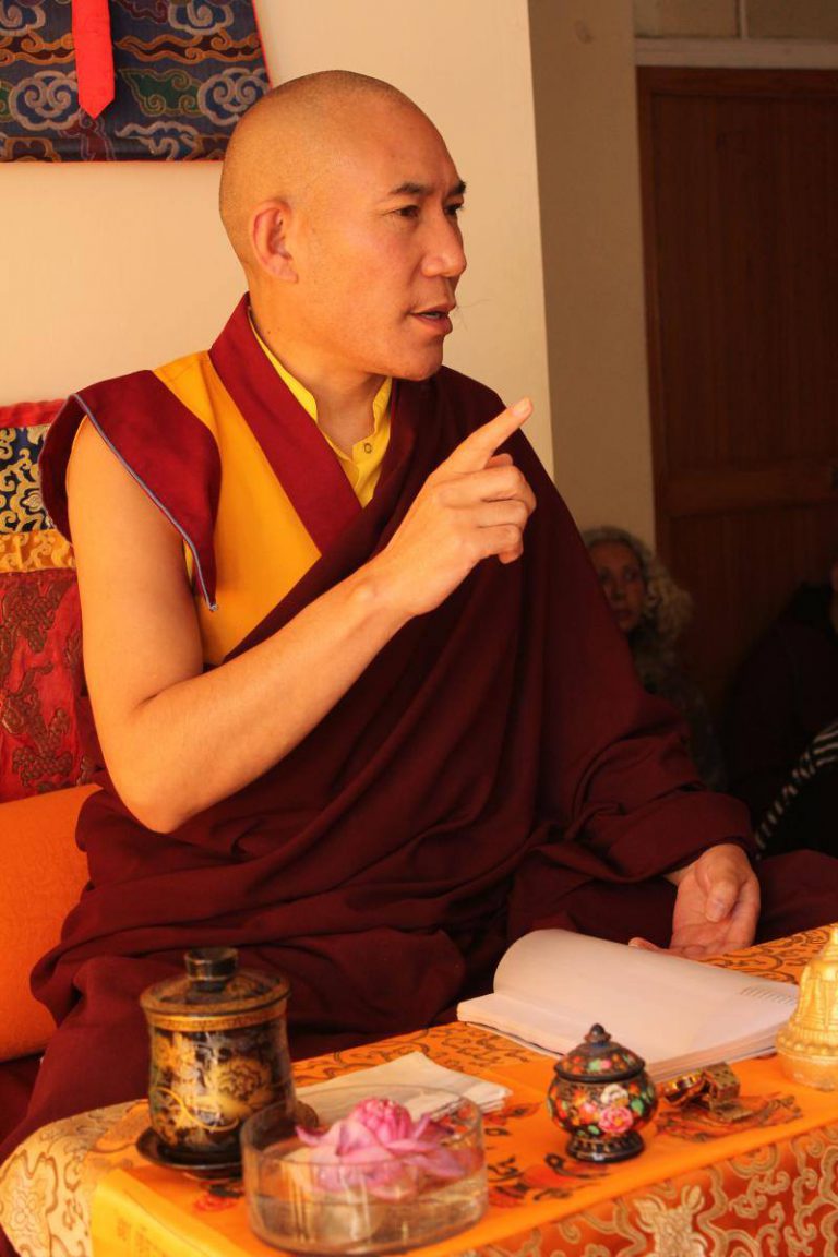 Teaching at Bodhicitta Dharma Centre, Dharamshala, 2013.