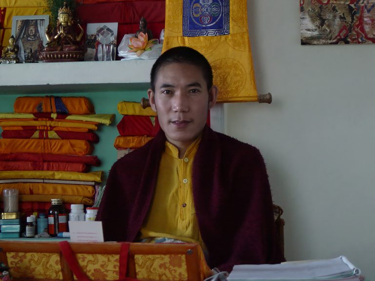 Chamtrul Rinpoche at Zilnon Kagye Ling Monastery, India, 2005.