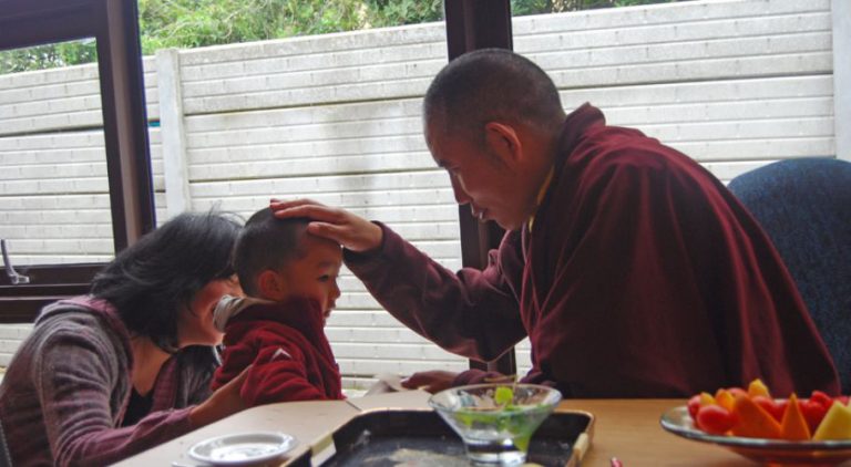 Rinpoche Blessing Young Boy in Cape Town