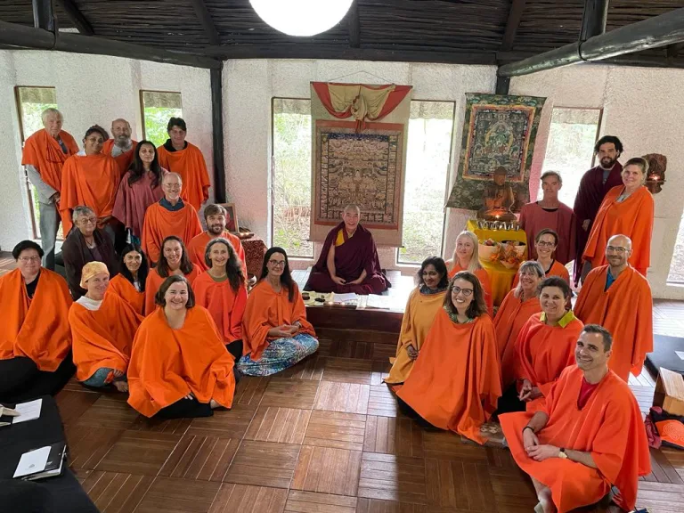 Rinpoche giving Dream Yoga Retreat at the Buddhist Retreat Centre, Ixopo, KZN, 2023