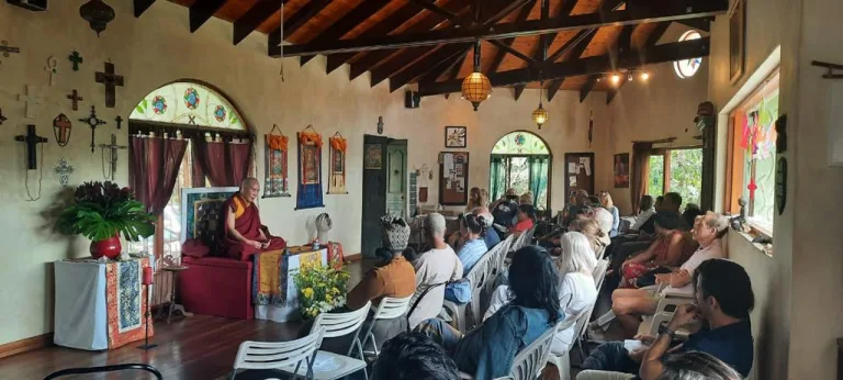 Rinpoche teaching at a Yoga Studio in Gillits, KZN (1), 2023