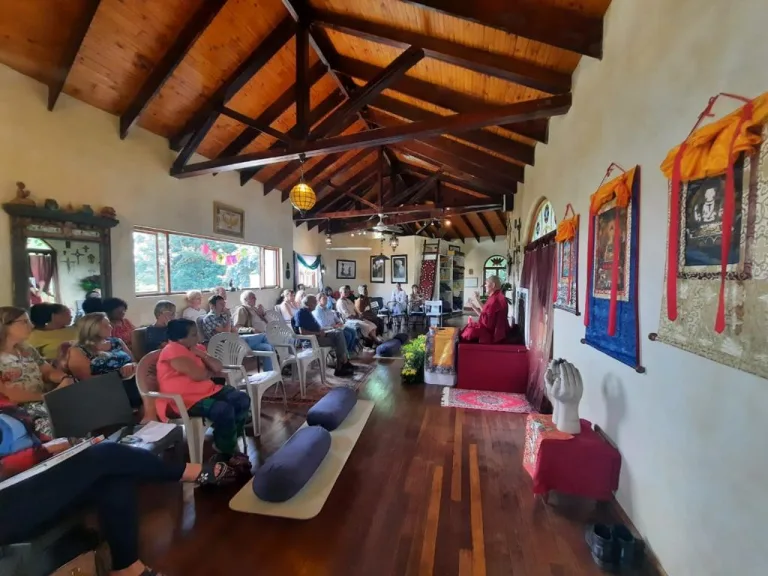 Rinpoche teaching at a Yoga Studio in Gillits, KZN (2), 2023