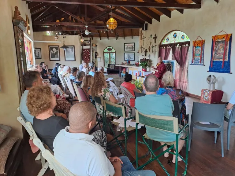 Rinpoche teaching at a Yoga Studio in Gillits, KZN (4), 2023