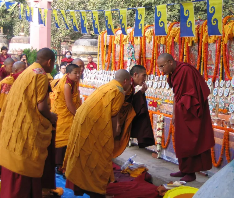 With HH the 17th Gyalwang Karmapa at the Nyingma Monlam