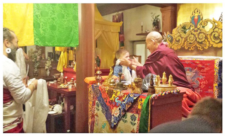 Blessing a boy in Szczecin, Poland (2015)
