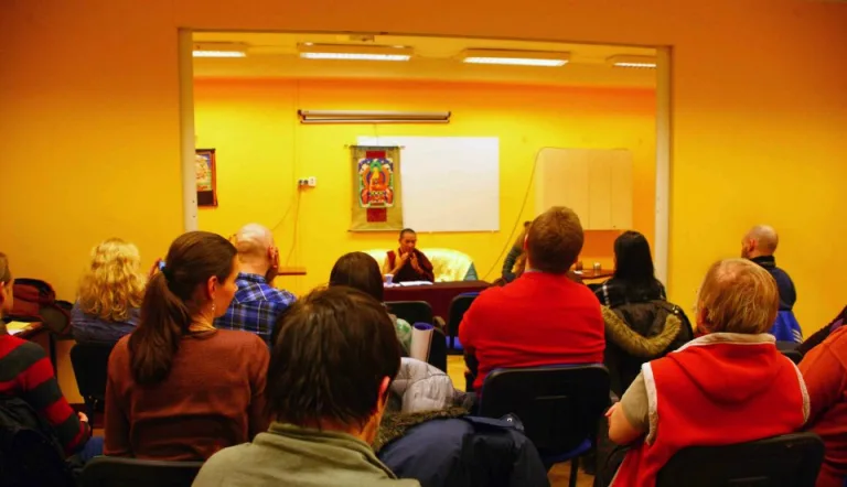 Chamtrul Rinpoche with group in Poland, 2012