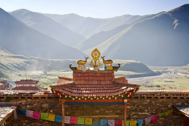 Mardo Tashi Choling View from three-year retreat center of the valley below monastery