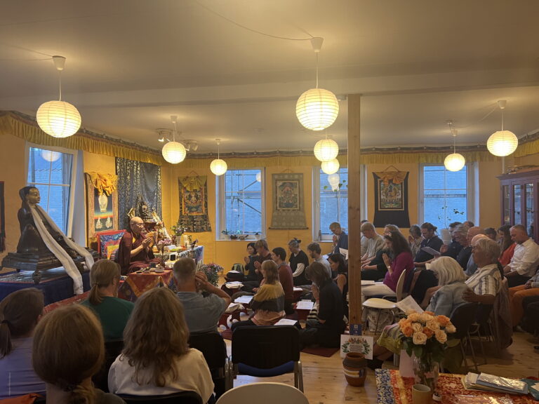 Denmark, Aarhus, Øsal Ling Center, Thuesday August 5th 2025, Chenrezig Practice and Relaxing in the Natural State of Mind