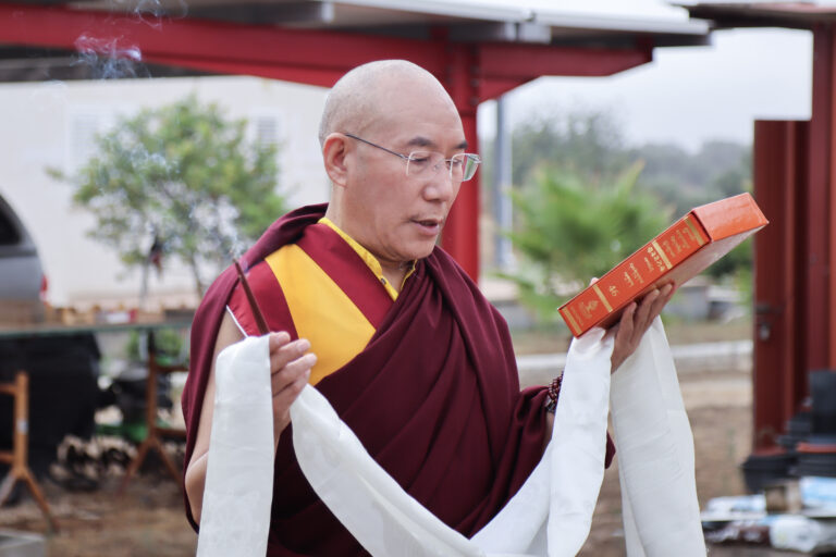 Opening Ceremony of Bodhicitta Samten Dzong Dharma Center, Consecration of the Temple, and Placement of the 133 Volumes of Buddha's Teaching in the Temple, Ferreira do Alentejo, Portugal, September 2024(8)